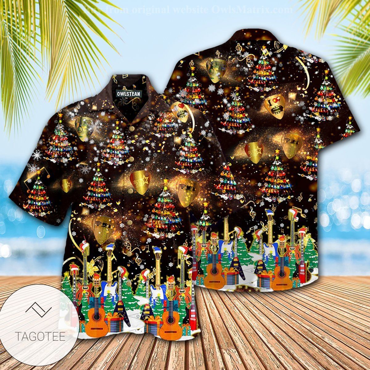 Christmas Yes I Speak Guitar Edition Hawaiian Shirt- Tagotee