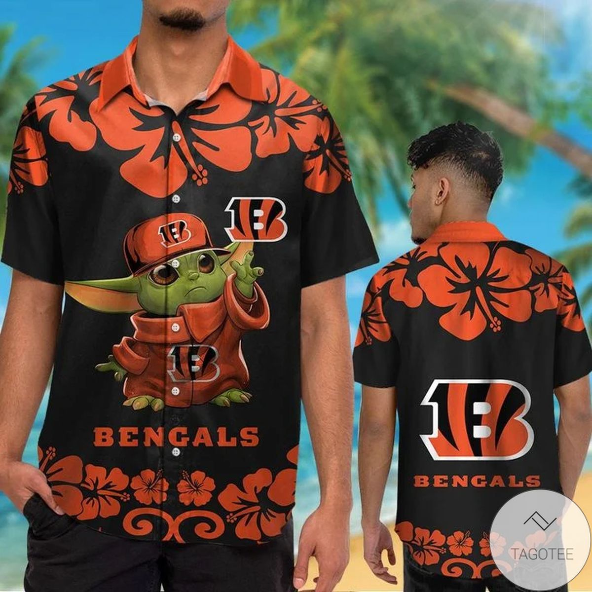 Cincinnati Bengals Baby Yoda Hawaiian Shirt