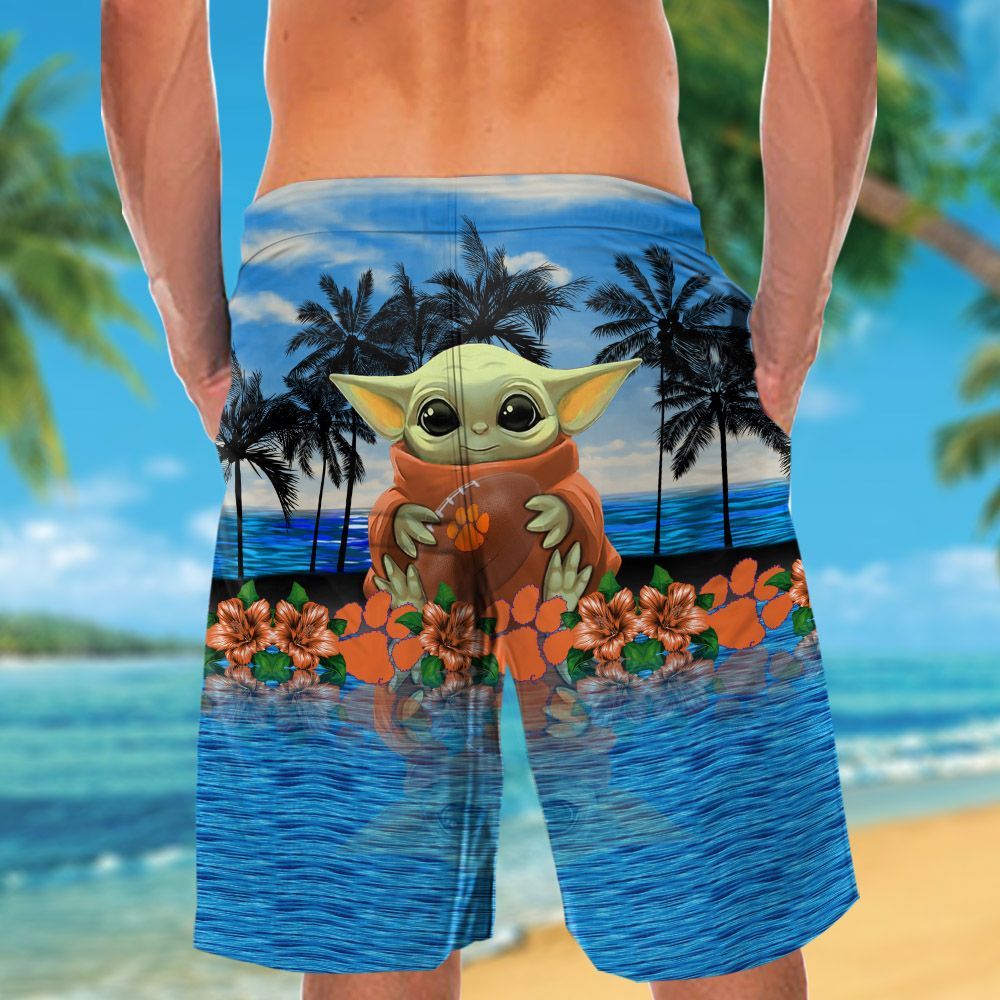 Clemson Tigers & Baby Yoda Hawaiian Shirt Hot Trendy Summer 2024