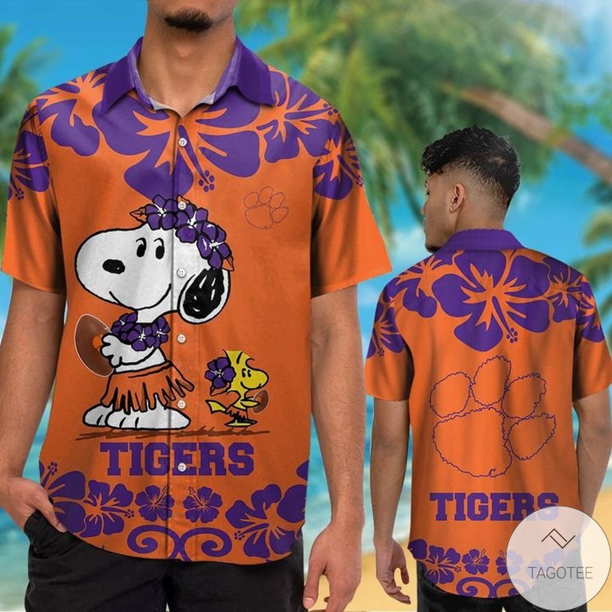 Clemson Tigers & Snoopy Hawaiian Shirt