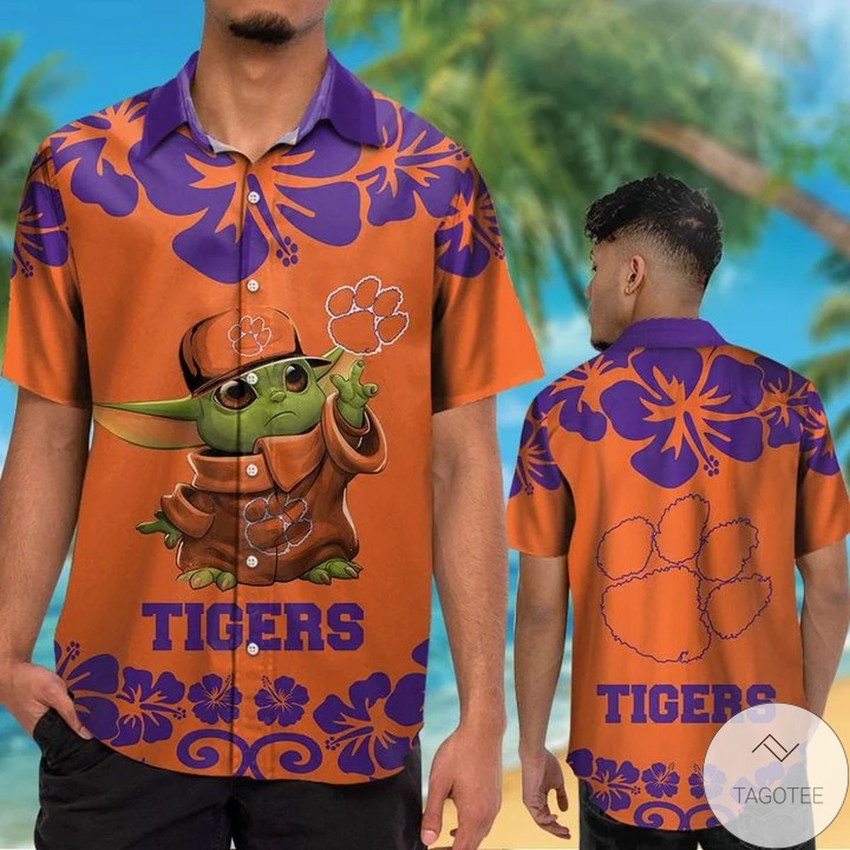 Clemson Tigers Baby Yoda Hawaiian Shirt