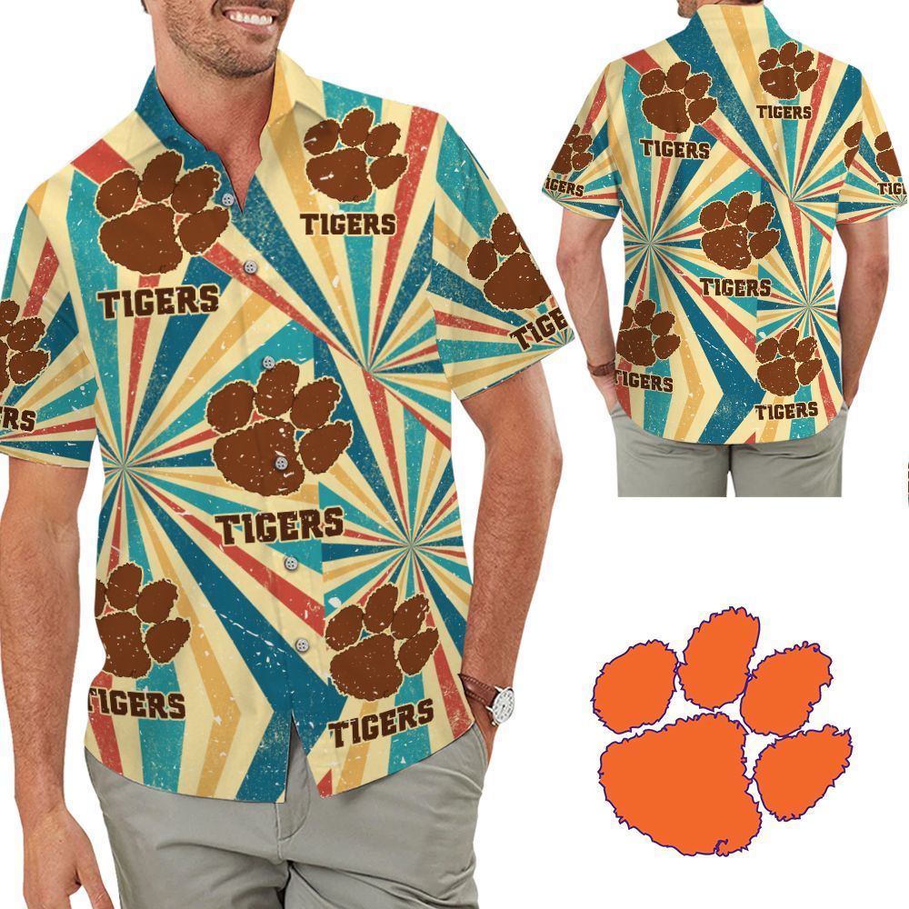 Clemson Tigers Retro Hawaiian Shirt Hot Trendy Summer 2024