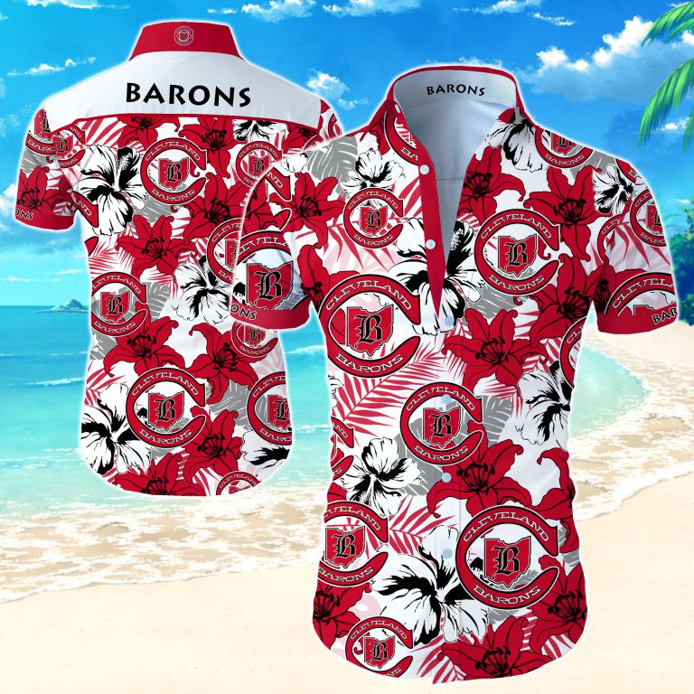 Cleveland Barons Hawaiian Shirt Summer Button Up