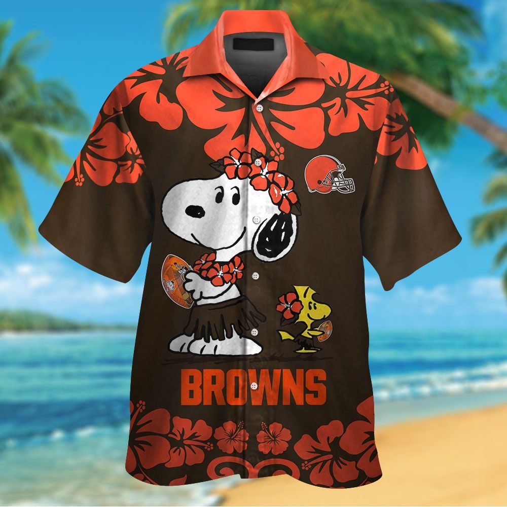 Cleveland Browns & Snoopy Hawaiian Shirt Hot Trendy Summer 2024