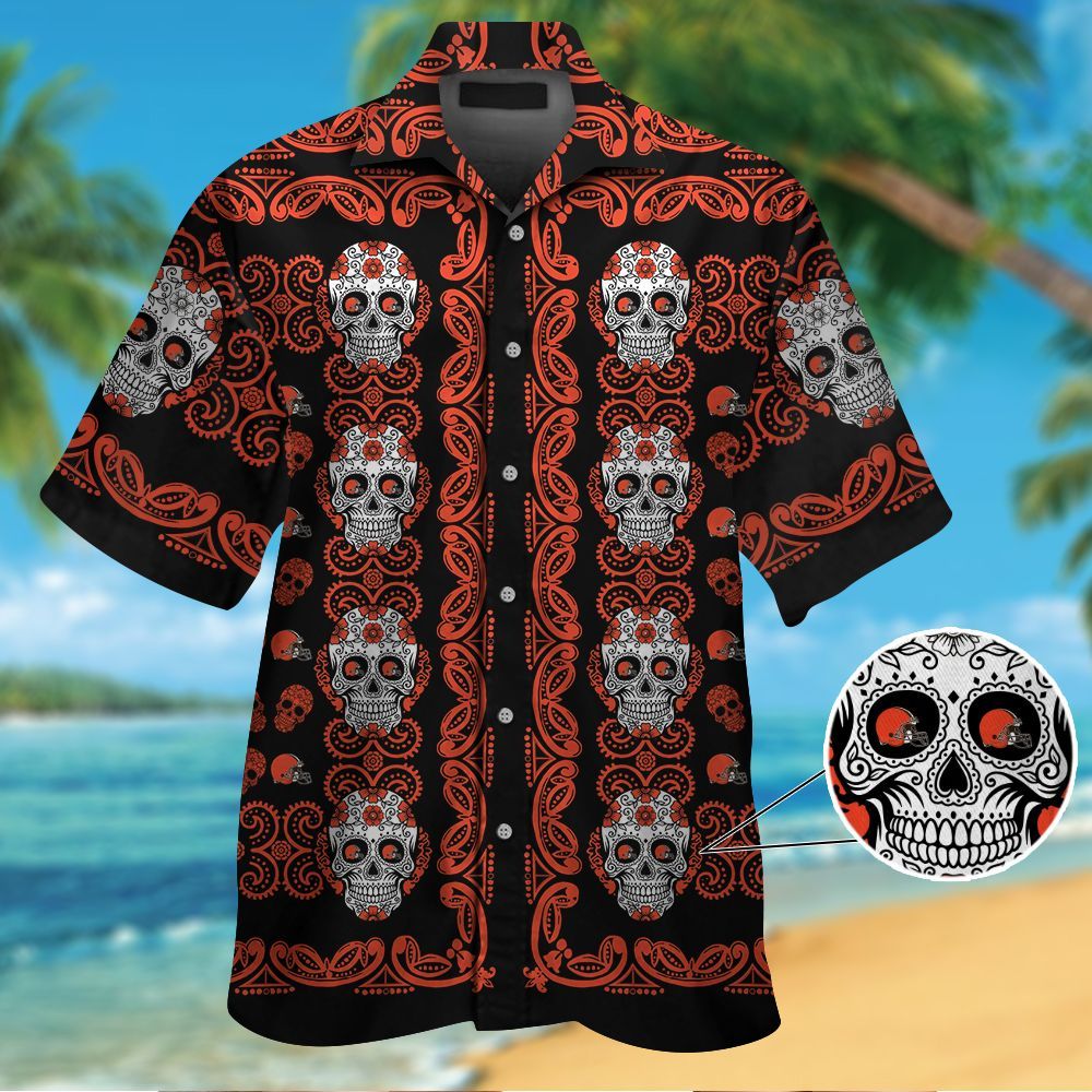 Cleveland Browns Skull Hawaiian Shirt Hot Trendy Summer 2024