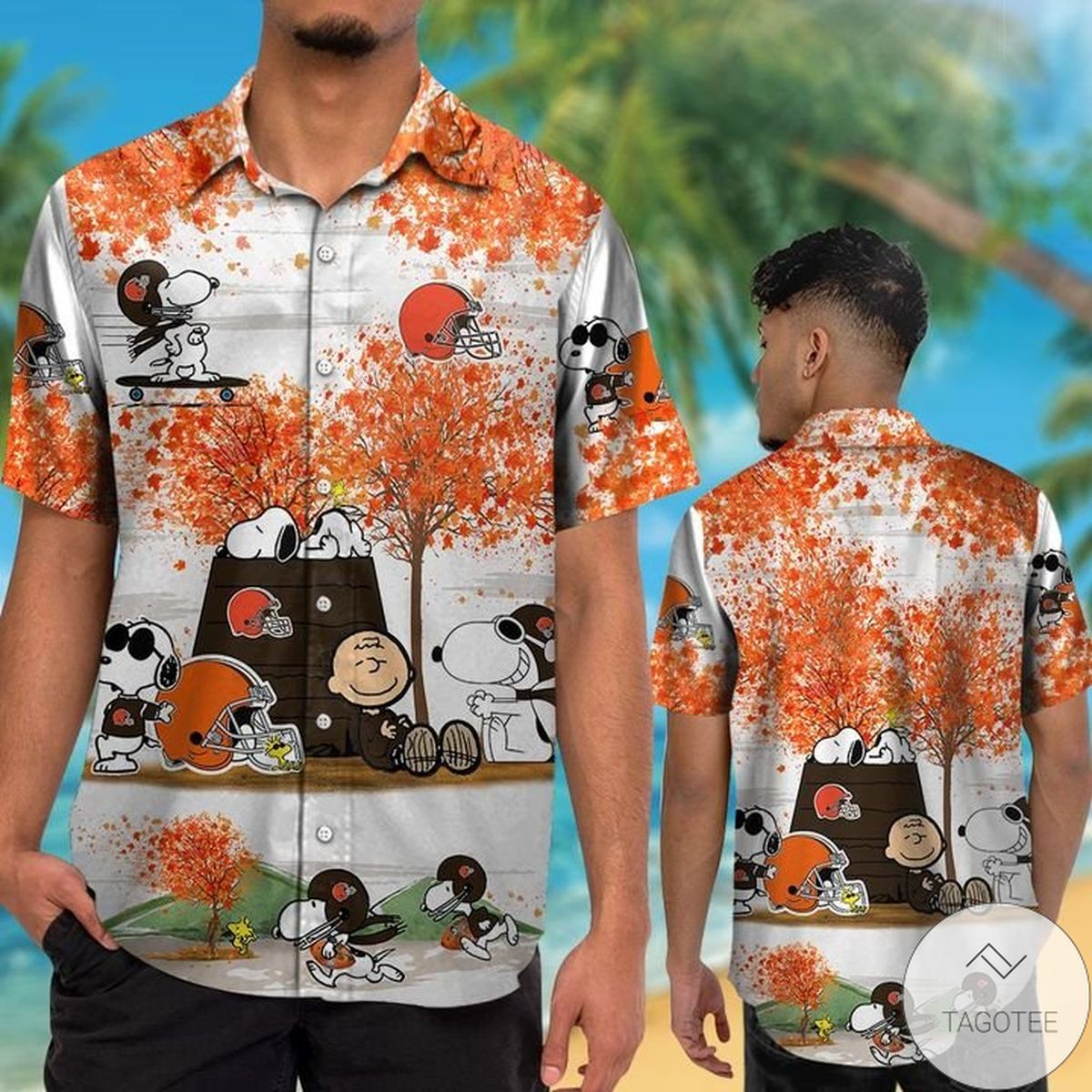 Cleveland Browns Snoopy Autumn Hawaiian Shirt