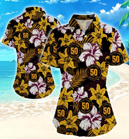 Cleveland Cavaliers Women Hawaiian Shirt Summer Button Up