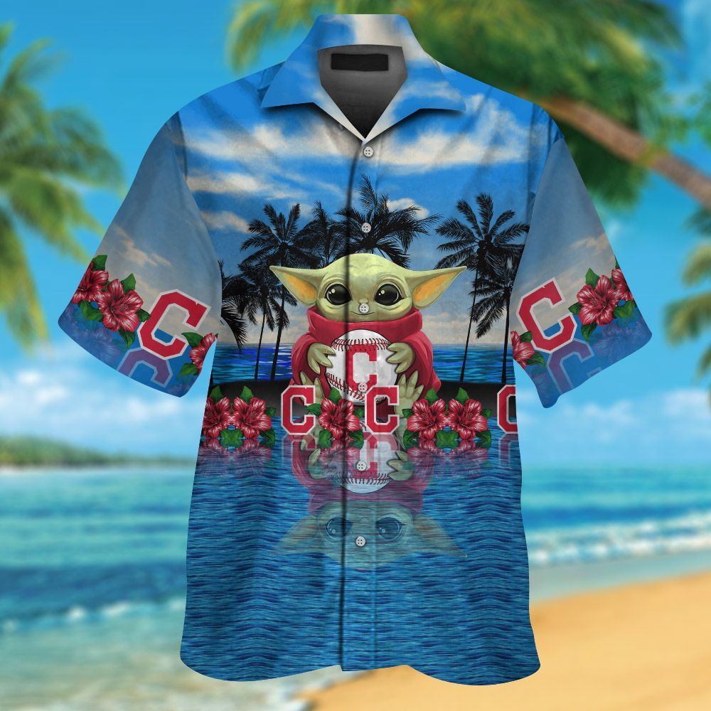 Cleveland Indians & Baby Yoda Hawaiian Shirt Hot Trendy Summer 2024