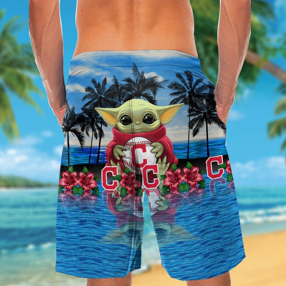 Cleveland Indians & Baby Yoda Hawaiian Shirt Hot Trendy Summer 2024