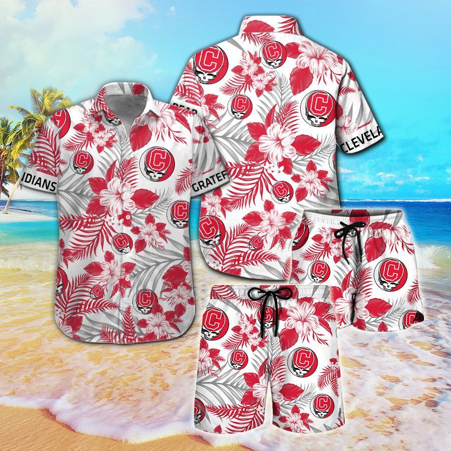 Cleveland Indians & Grateful Dead Hawaiian Shirt Hot Trendy Summer 2024