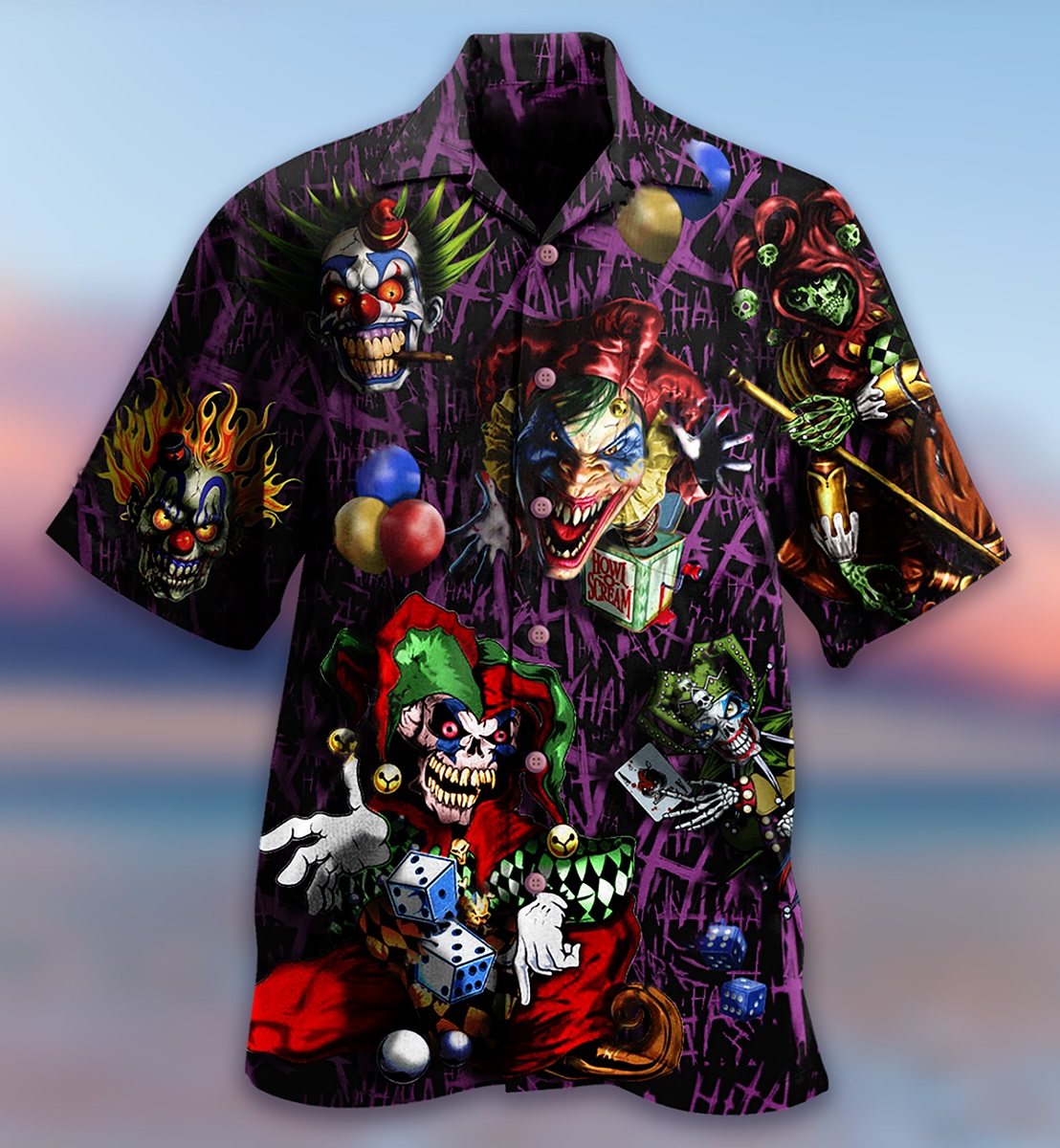 Clown Smile Style Howl-O-Scream Hawaiian Shirt