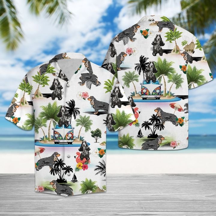 Cocker Spaniel Vacation Hawaiian Shirt Summer Button Up