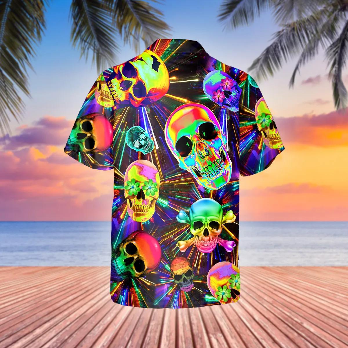 Color Summer Vibes Skull Hawaiian Shirt – Best Clothing For You