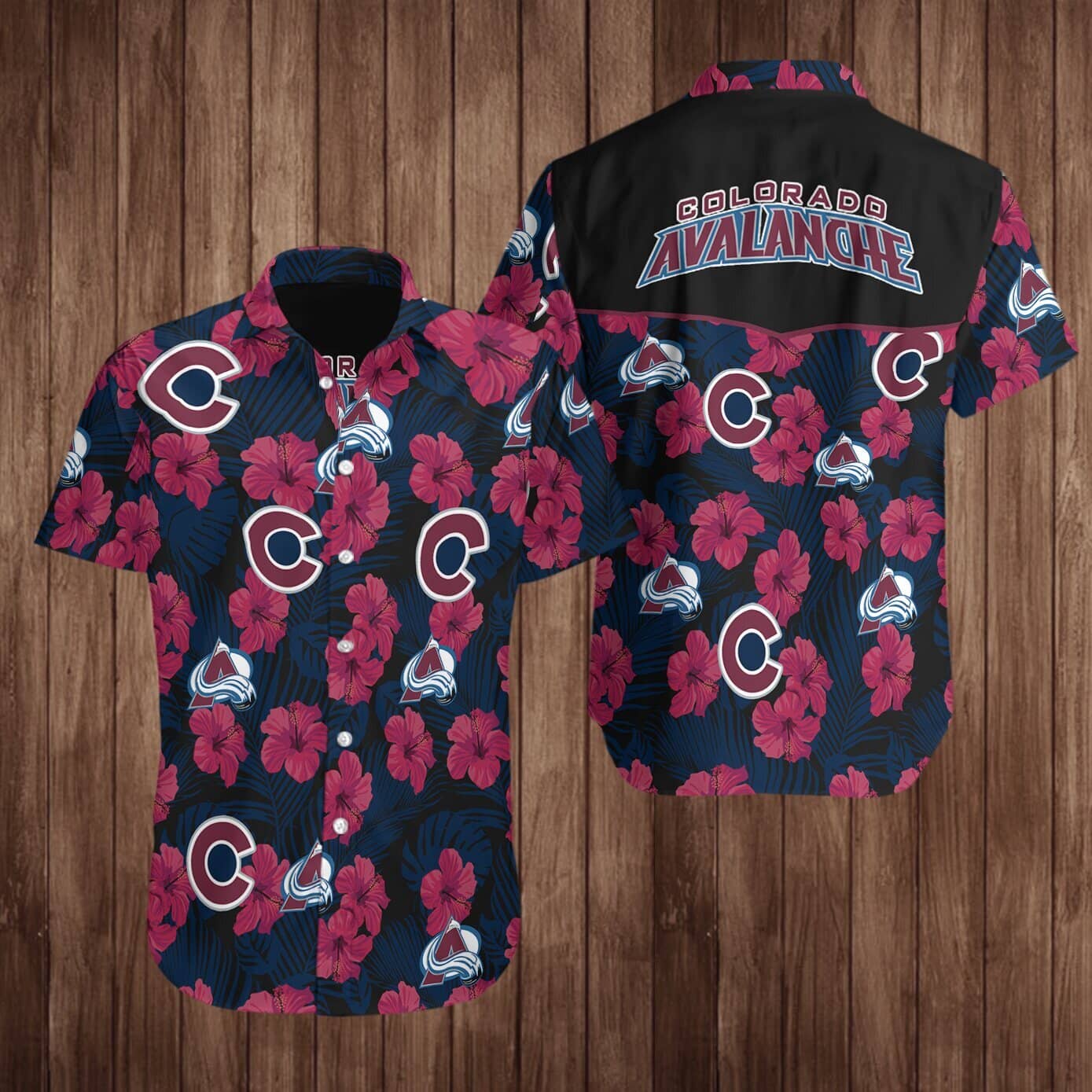 Colorado Avalanche Hockey Hawaiian Shirt Summer Button Up