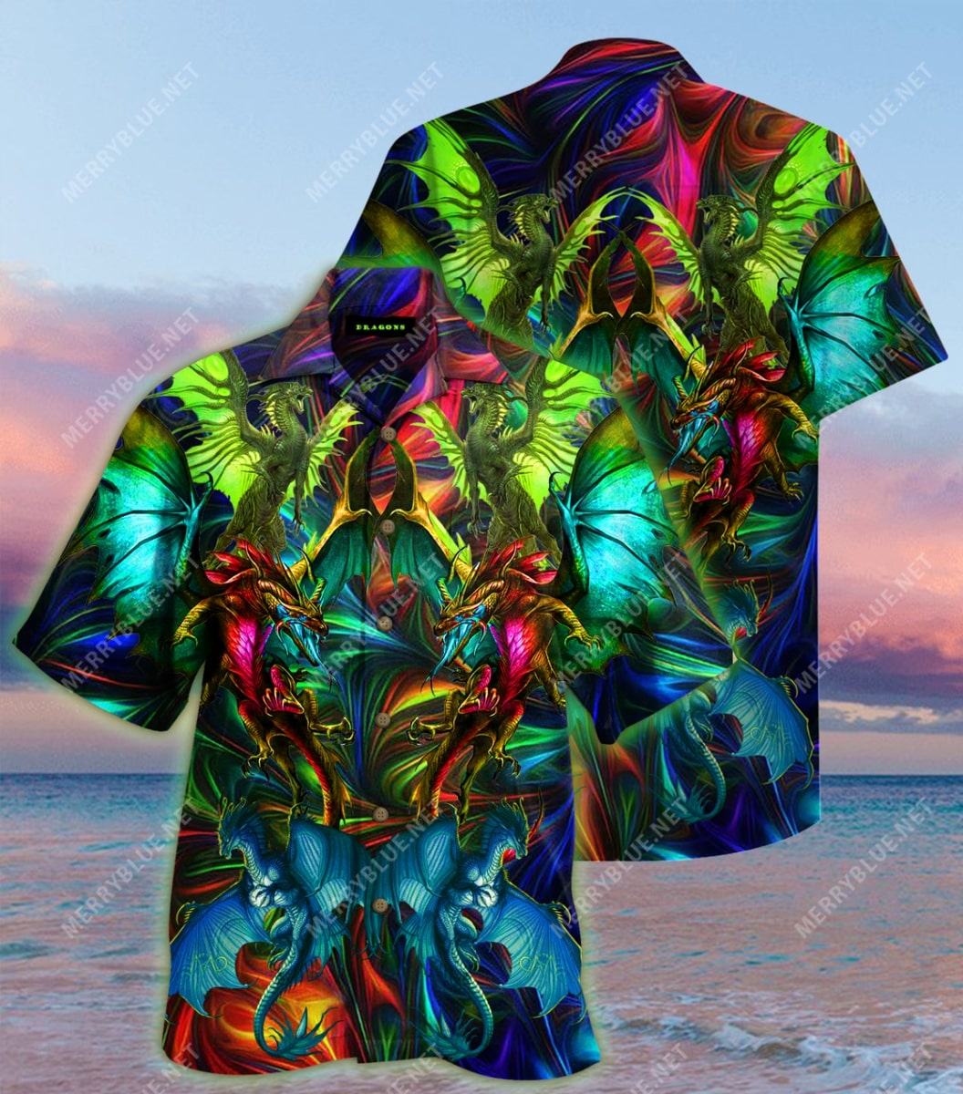 Colorful Dragon All Over Printed Hawaiian Shirt