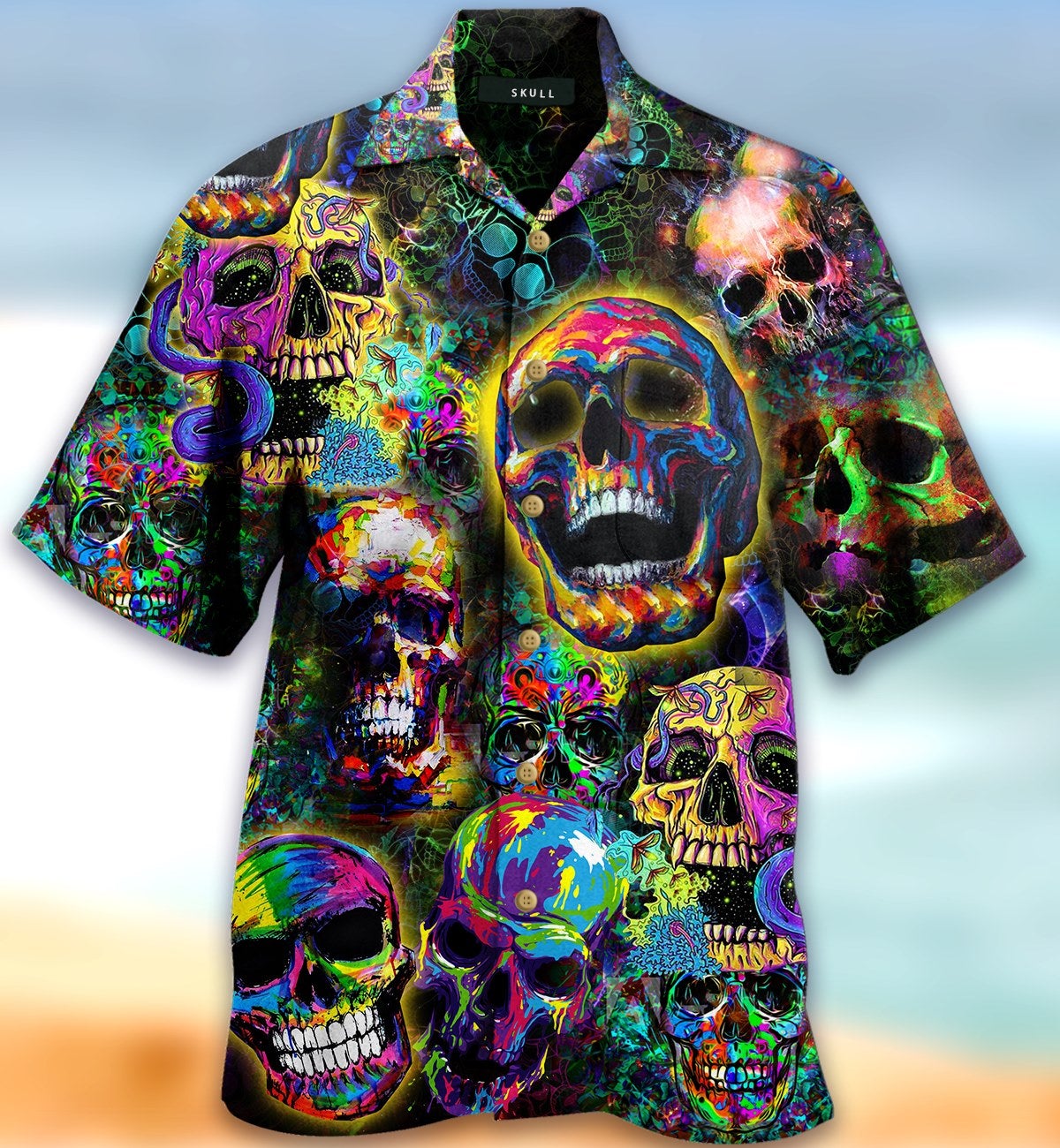 Colorful Skull Hawaiian Shirt