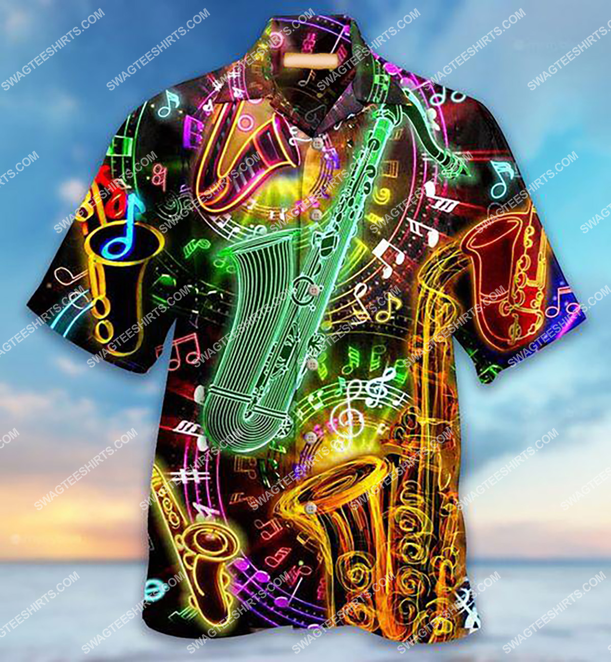 Colorful Trumpets Lover All Over Printed Hawaiian Shirt