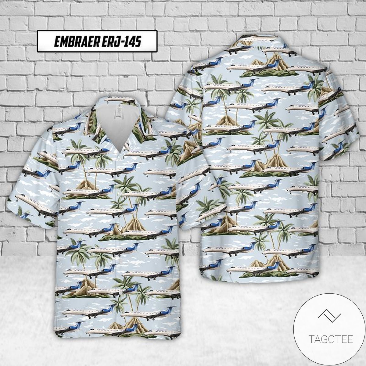 Commutair Embraer Erj-145 Hawaiian Shirt