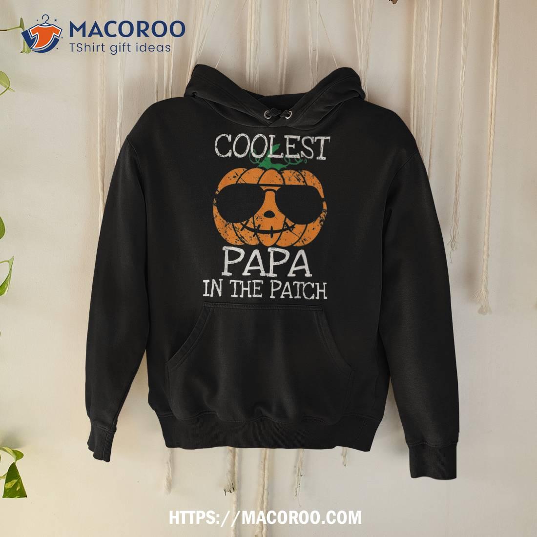 Coolest Papa In The Patch Funny Halloween Dad Fathers Shirt