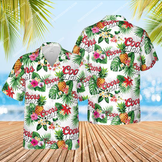 Coors Light Beer Flower Tropical All Over Print Hawaiian Shirt