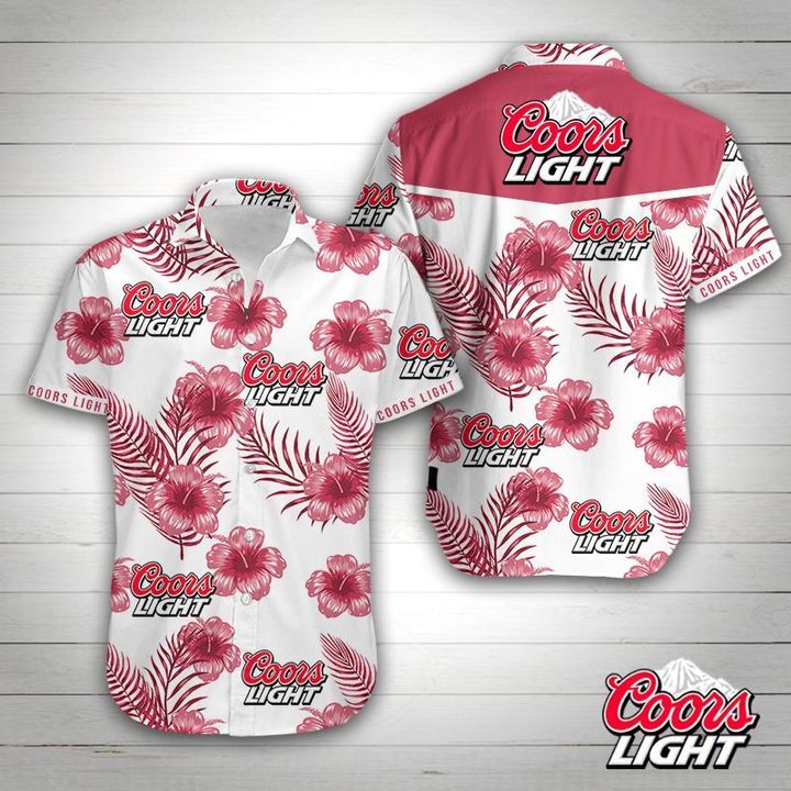 Coors Light Hawaiian Shirt Summer Button Up