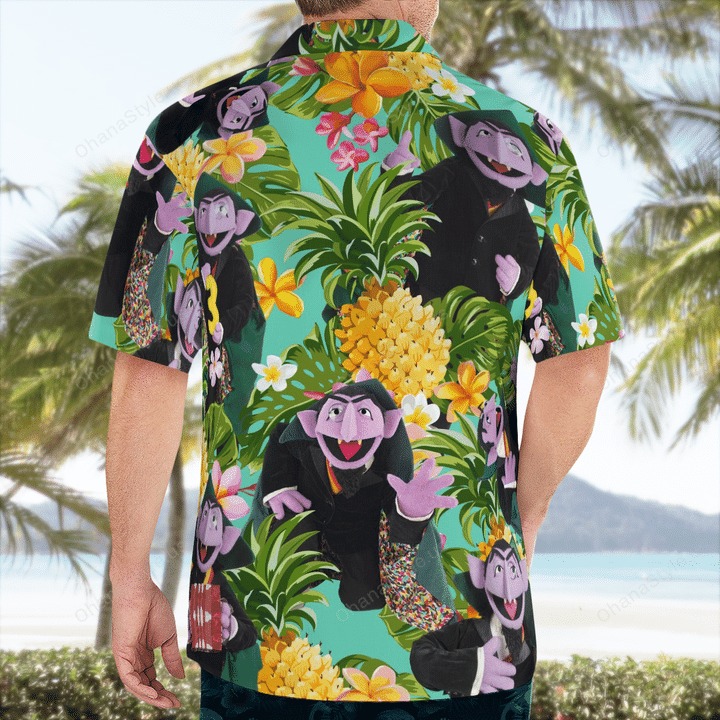 Count Von Count Muppets Tropical Hawaiian Shirt