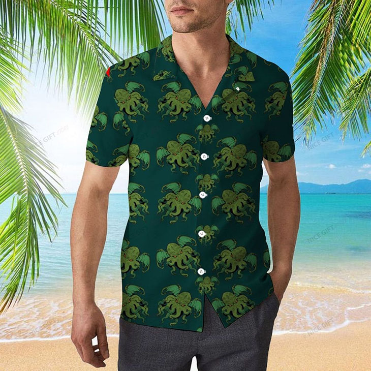 Cthulhu Pattern Hawaiian Shirt