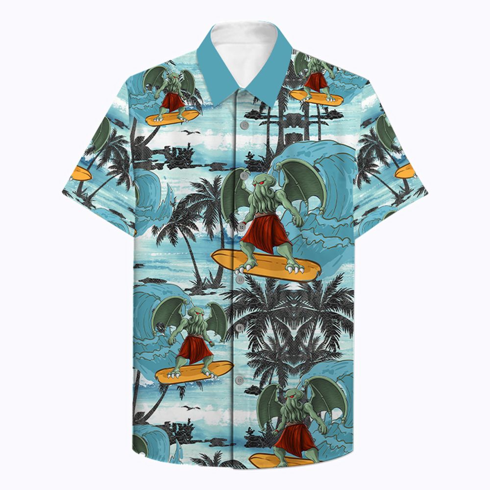 Cthulhu Surfing Hawaiian Shirt