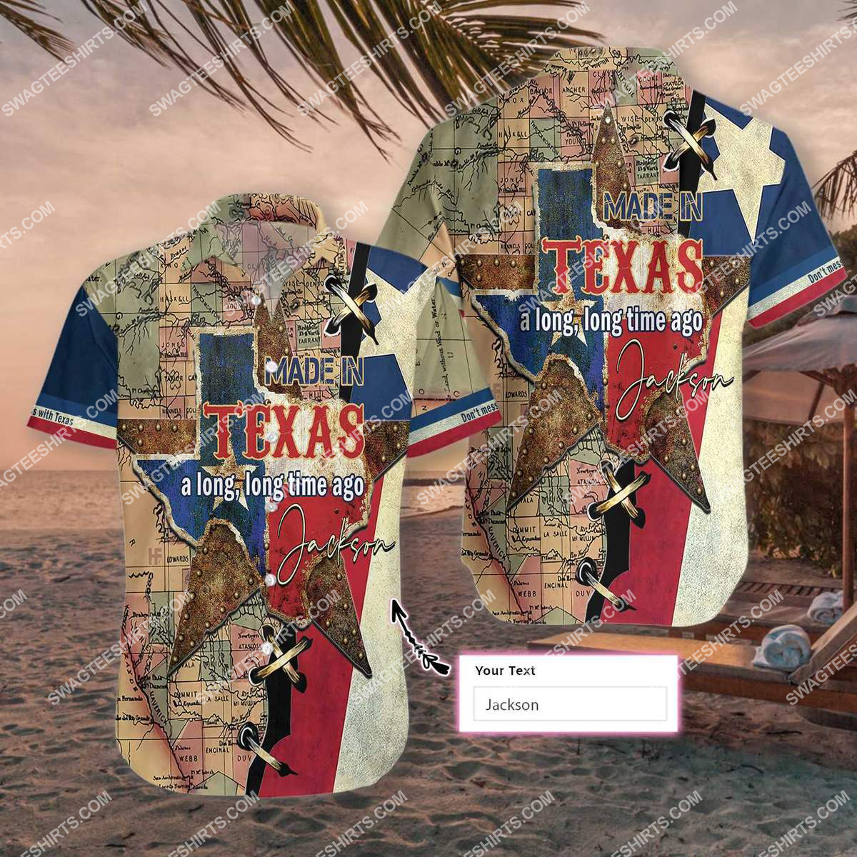 Custom Name Made In Texas A Long Long Time Ago All Over Printed Hawaiian Shirt