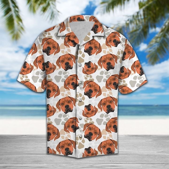 Cute Rhodesian Ridgeback Hawaiian Shirt Summer Button Up