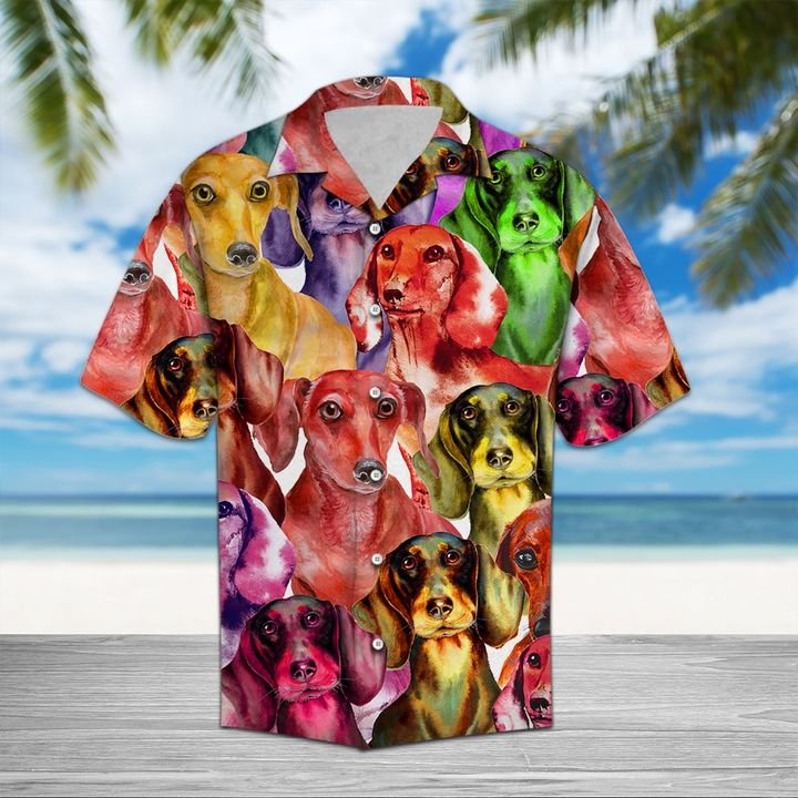 Dachshund Color Hawaiian Shirt Summer Button Up