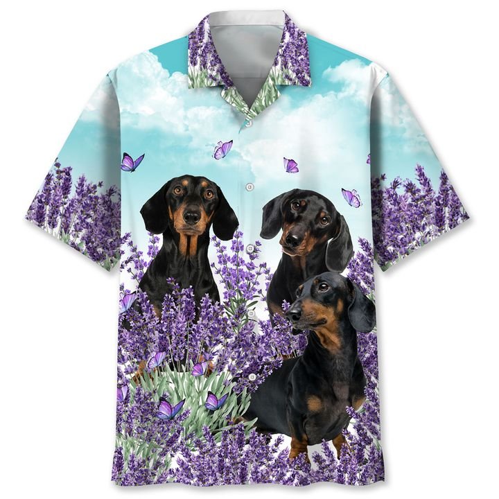 Dachshund Lavender Hawaii Shirt