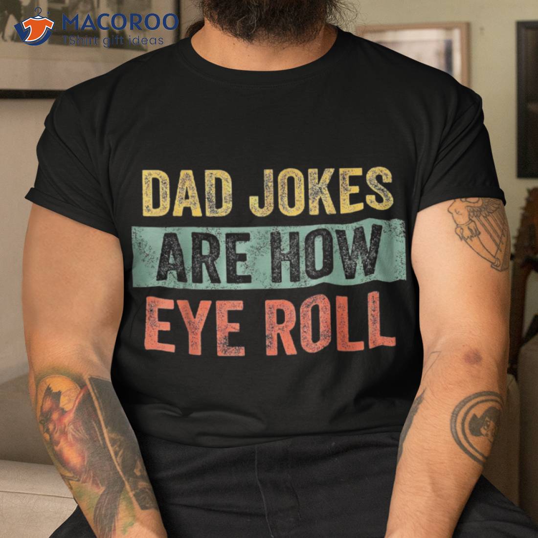 Dad Jokers Are Now Eye Roll Fathers Day Vintage Funny Shirt