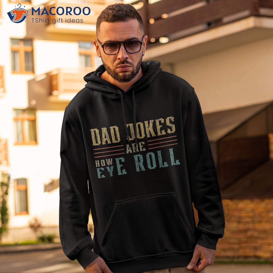 Dad Jokes Are How Eye Roll Vintage Retro Papa Father Day Shirt