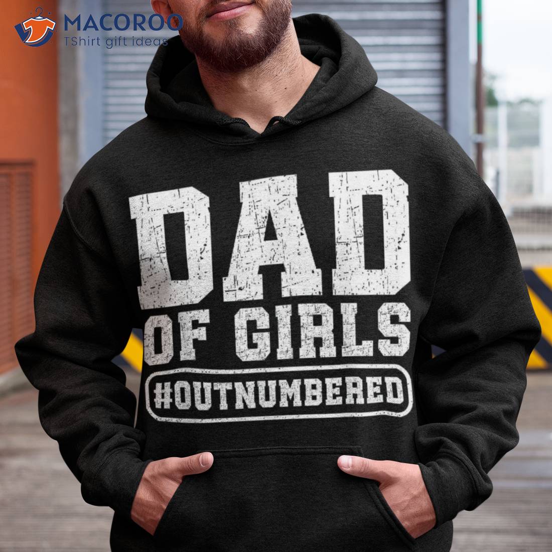 Dad Of Girls Outnumbered Funny Father’s Day Shirt