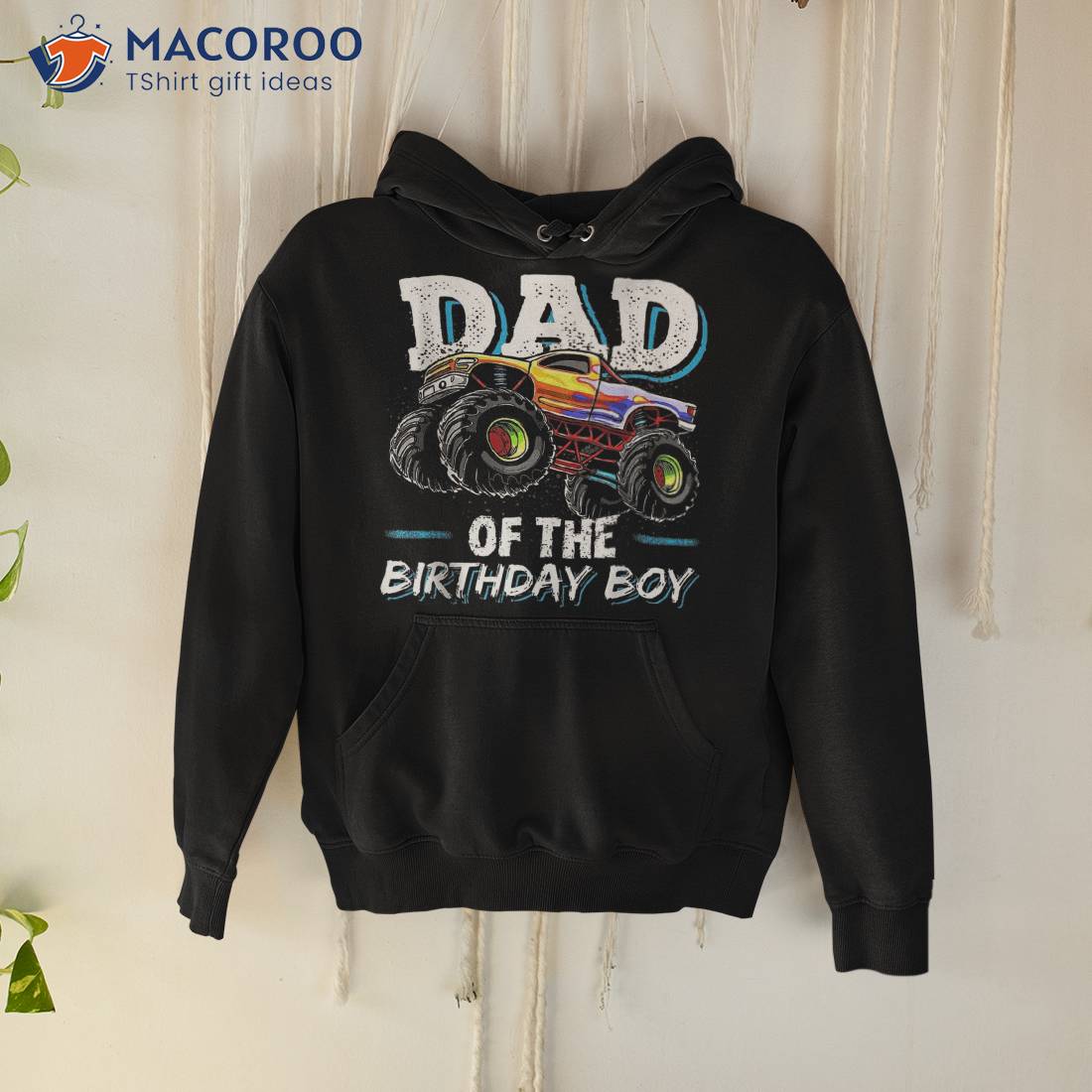 Dad Of The Birthday Boy Monster Truck Shirt, Funny Dad Birthday Gifts