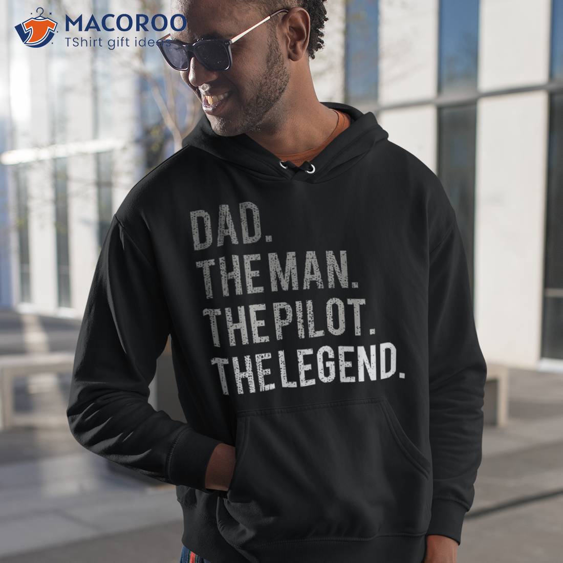 Dad The Man Pilot Legend Father Aviation Gift Shirt