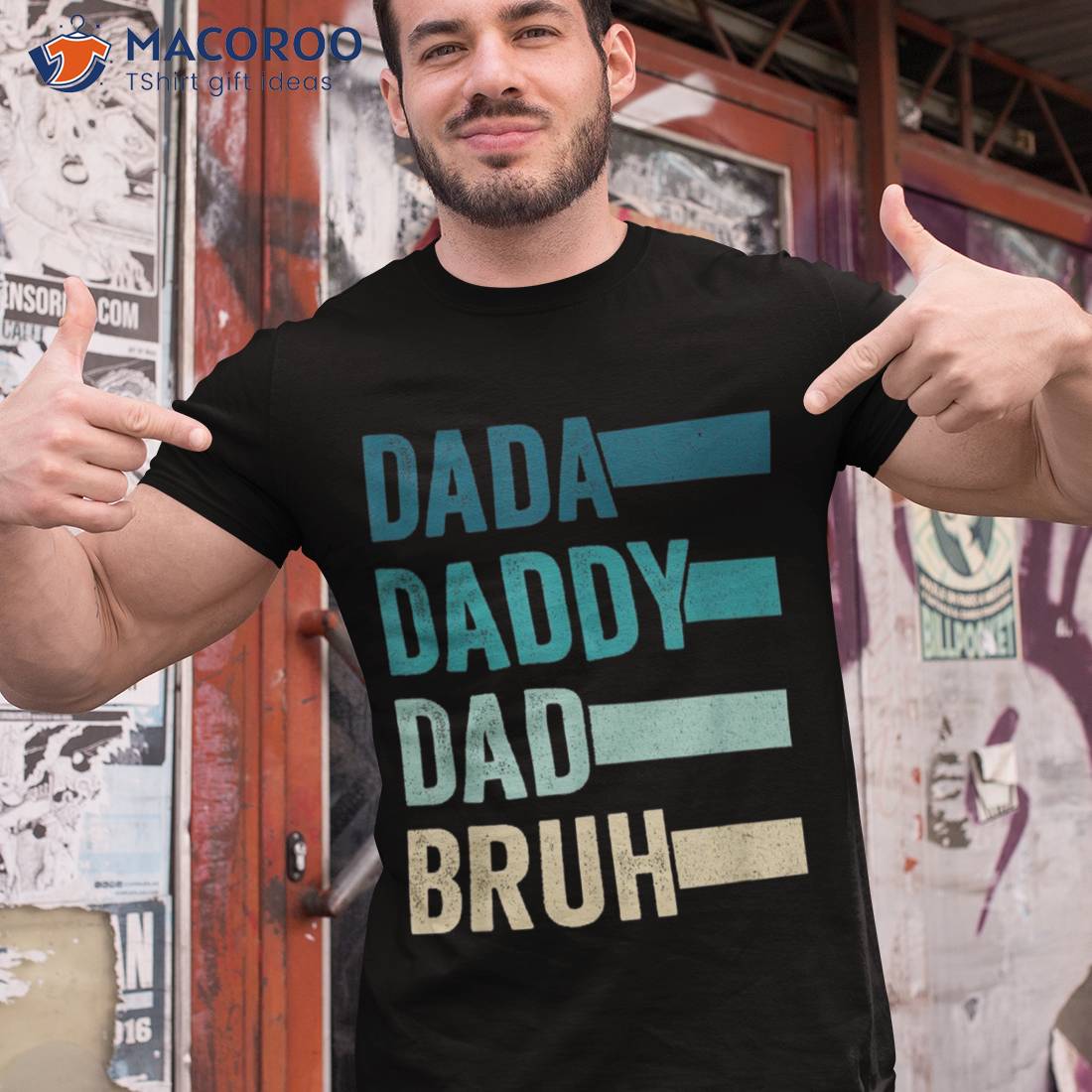 Dada Daddy Dad Bruh Fathers Day Vintage Funny Father Papa Shirt