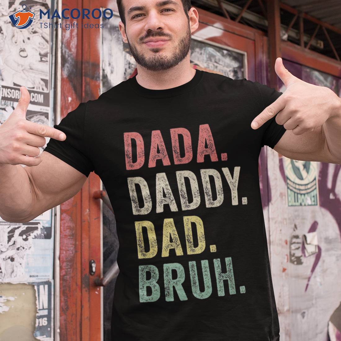 Dada Daddy Dad Bruh Fathers Day Vintage Funny Father Shirt