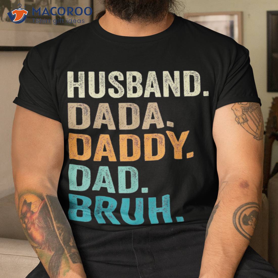 Dada Daddy Dad Bruh Husband Shirt Funny Fathers Day Vintage