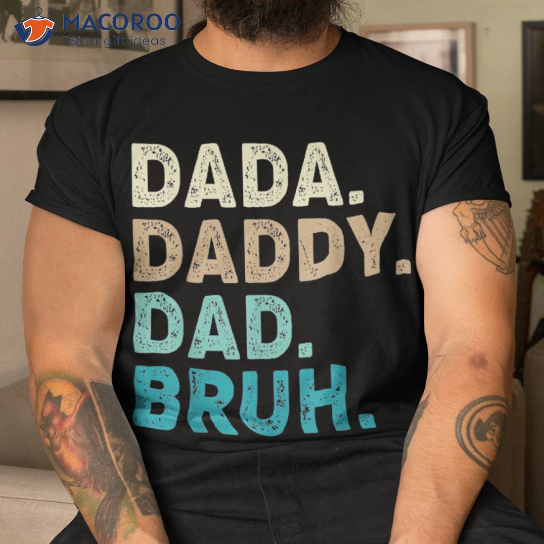 Dada Daddy Dad Bruh Shirt Fathers Day Vintage Funny Father