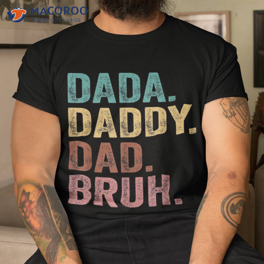 Dada Daddy Dad Bruh Vintage Funny Fathers Day Shirt