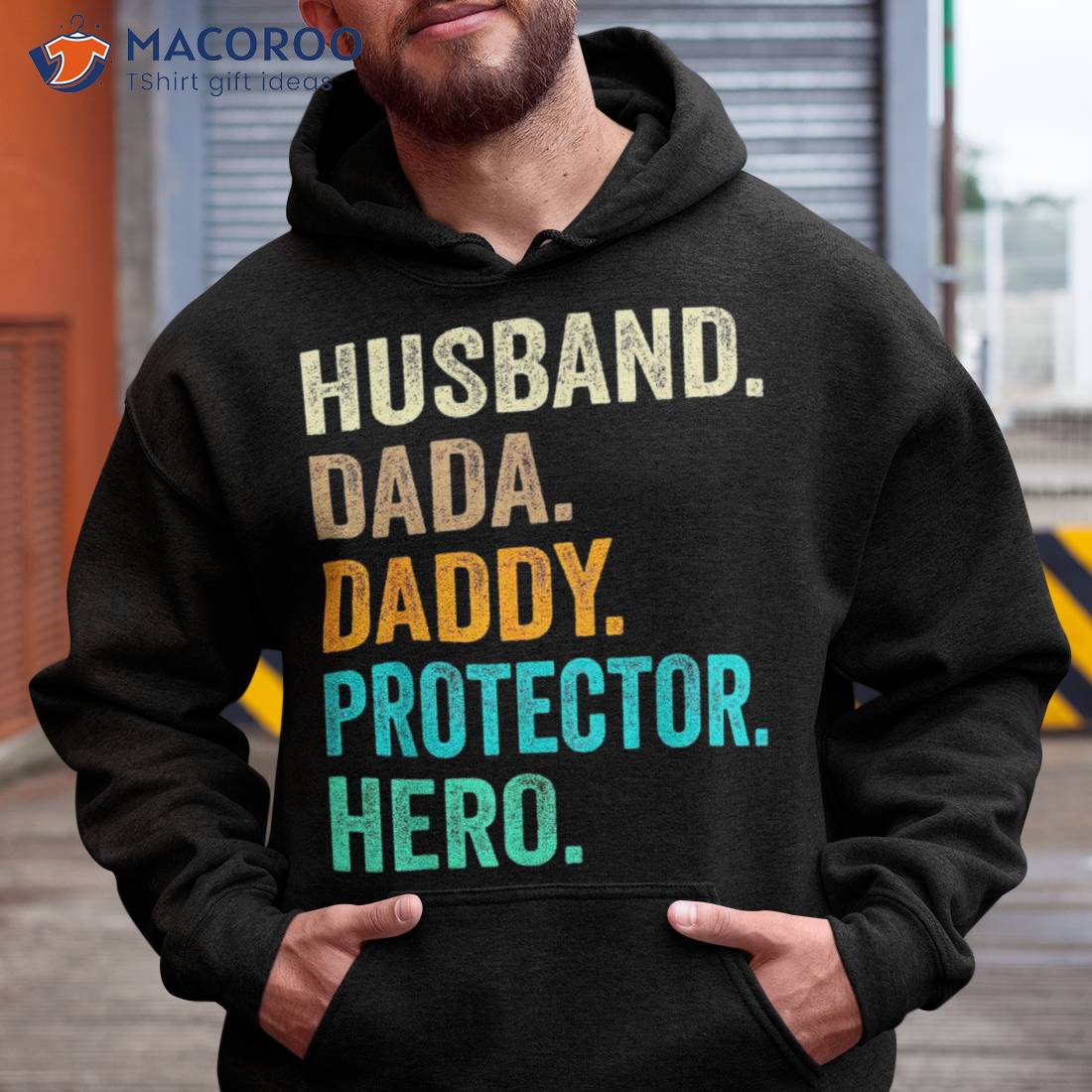 Dada Daddy Protector Hero Cool Vintage Fathers Day Funny Dad Shirt