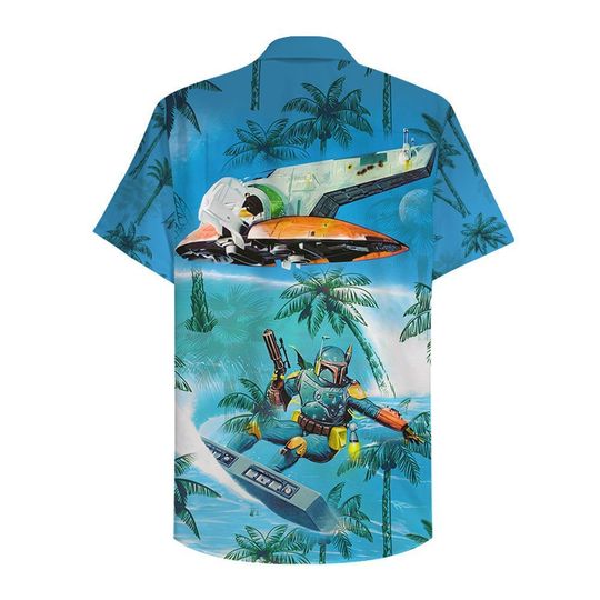 Dadalorian Surfing Hawaiian Shirt