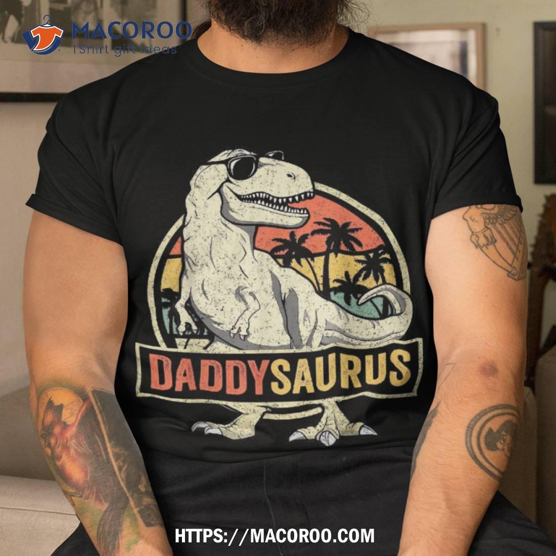 Daddysaurus Shirt Fathers Day Gift T-rex Dad Dinosaur