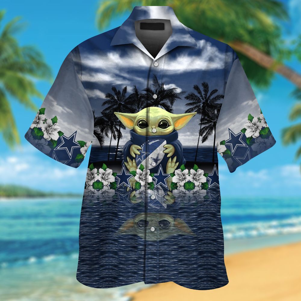 Dallas Cowboys & Baby Yoda Hawaiian Shirt Hot Trendy Summer 2024