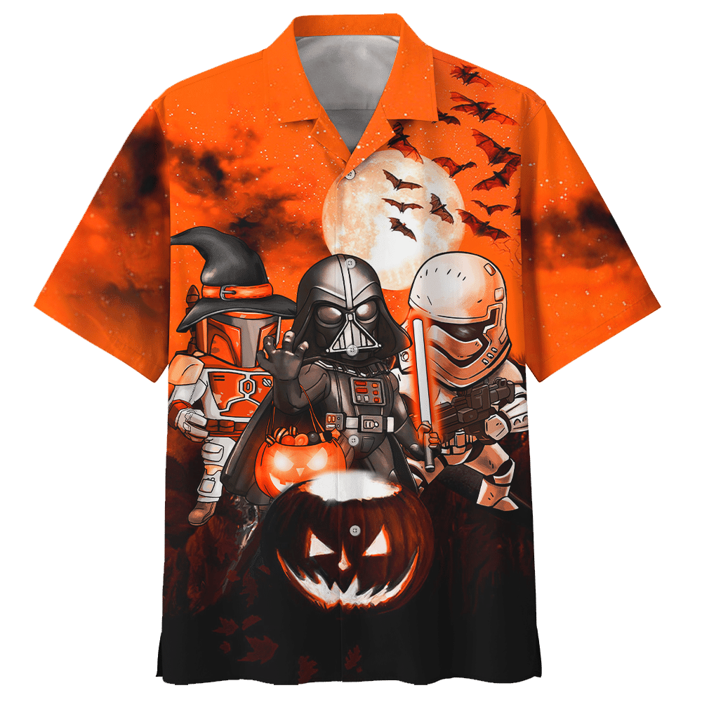 Darth Vader Boba Fett Storm Trooper Halloween Hawaiian Shirt