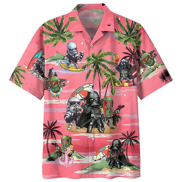 Darth Vader Boba Fett Stormtrooper Hawaiian Shirt