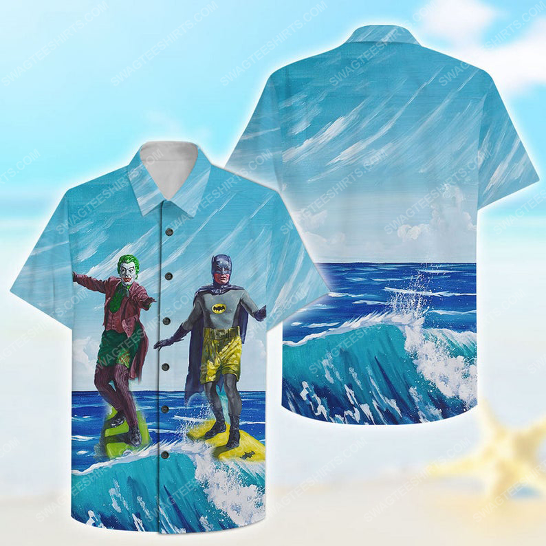 Dc Comics Batman And Joker Surfing Summer Vacation Hawaiian Shirt