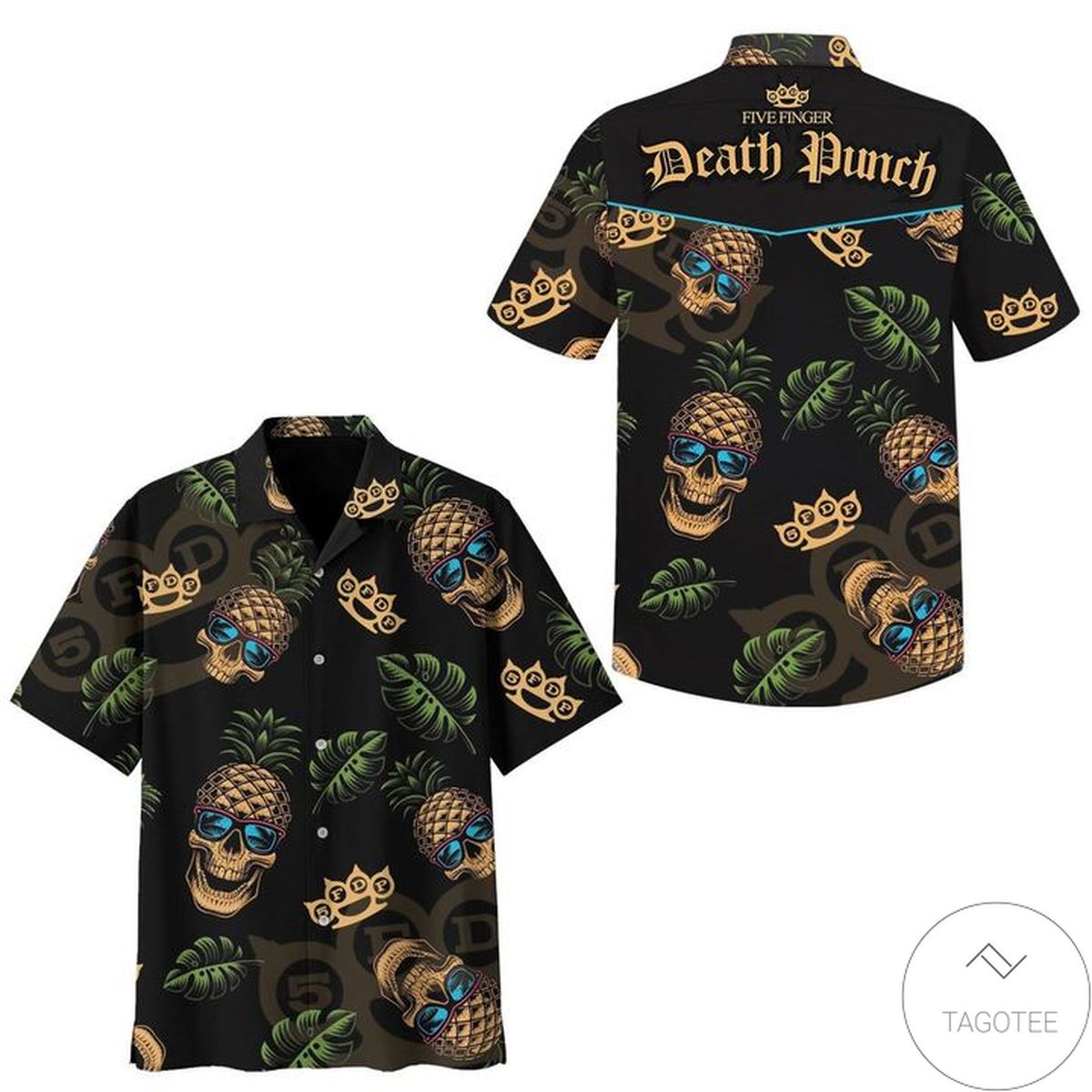 Death Punch Skull Pineapple Hawaiian Shirt